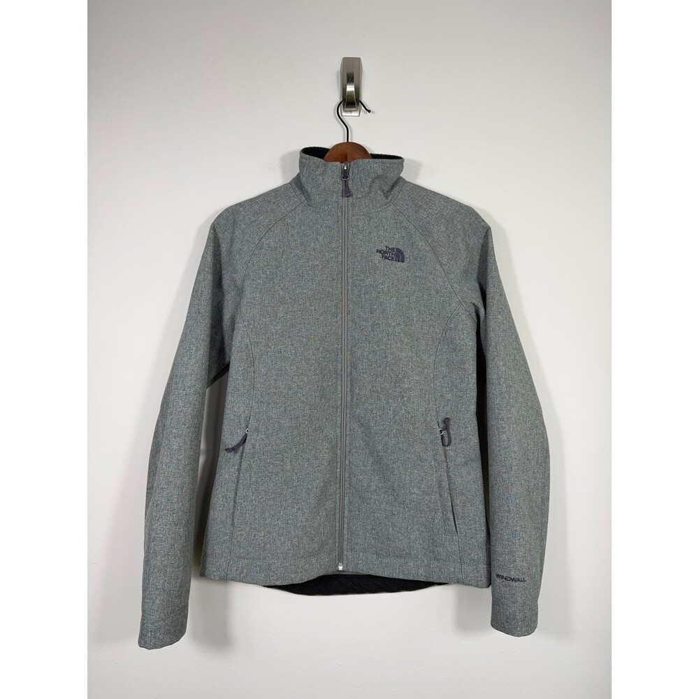 The North Face WindWall Gray Soft Shell Fleece Jacket Women’s Small